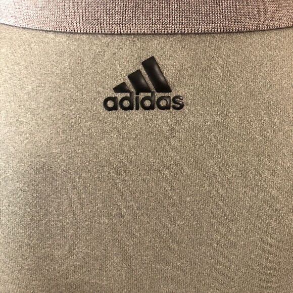 Adidas Men's Medium Gray Short Sleeve 3/4 Button Collared Polo Shirt - Picture 6 of 8